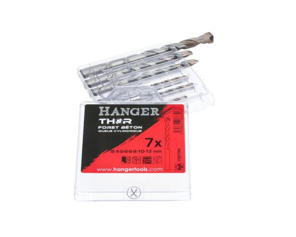 Coffret forets béton queue cylindrique THOR 7 pièces Hanger – Image 5