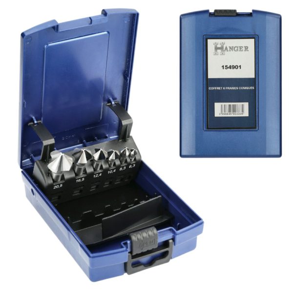 Coffret de 6 fraises à chanfreiner HSS HANGER 154901 – Image 11