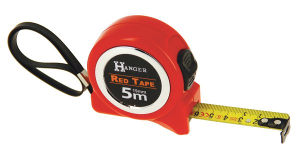 Mètre ruban 5m x 19mm 'Red Tape' HANGER 100022 – Image 2