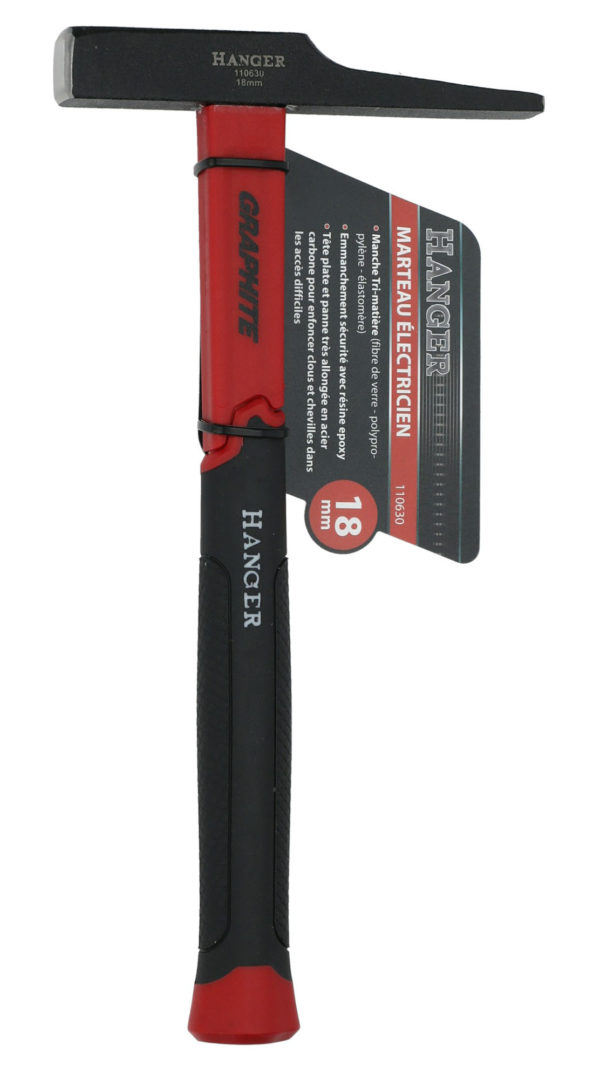 Marteau d'électricien manche tri-matière 265 mm HANGER 110630 – Image 5