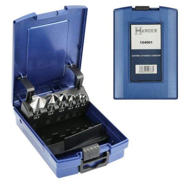 Coffret de 6 fraises à chanfreiner HSS HANGER 154901 – Image 3
